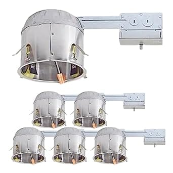 6 Inch Remodel Shallow Recess Can with Junction Box | 6 Pack | Image