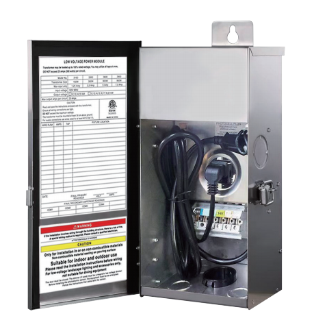150W Low Voltage Transformer Silver Stainless Steel