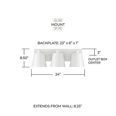 Capital Lighting Alden 3-Light Vanity Light