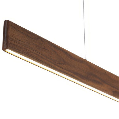 Euri Lighting 39" Linear LED Pendant – Modern IPE Wood Design