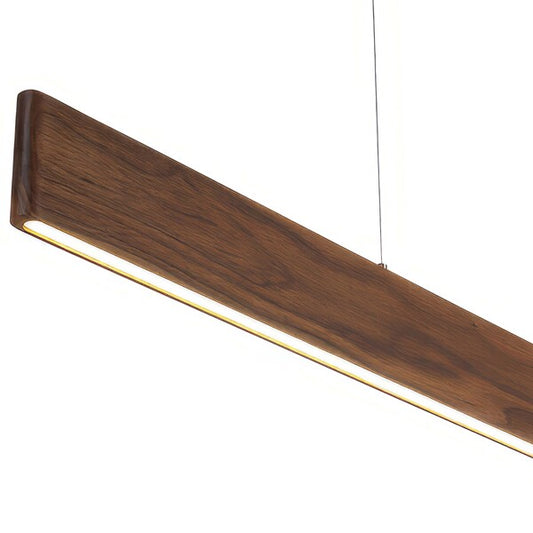 Euri Lighting 39" Linear LED Pendant – Modern IPE Wood Design