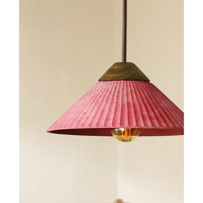 Euri Lighting Summit Mountain 10" Artisan Concrete Pendant – Red Finish (EIN-HL4CR-1100)