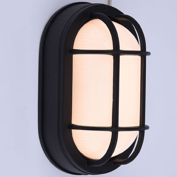 Euri Lighting 8.5 in. LED Oval Cage Bulk Head Fixture
