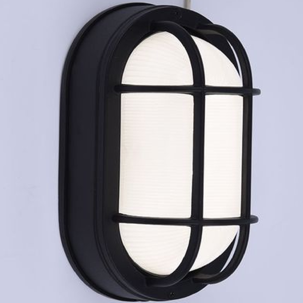 Euri Lighting 8.5 in. LED Oval Cage Bulk Head Fixture