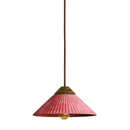 Euri Lighting Summit Mountain 10" Artisan Concrete Pendant – Red Finish (EIN-HL4CR-1100)