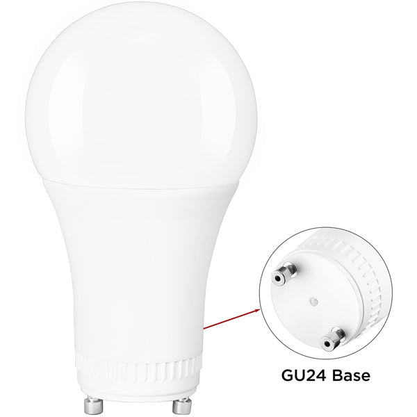 Euri Lighting LED A19 GU24 Bulb – 12W (75W Equivalent), 5000K Daylight White, High CRI 90+, Dimmable, Enclosed Fixture Rated