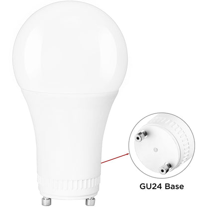 Euri Lighting LED A19 GU24 Bulb – 12W (75W Equivalent), 5000K Daylight White, High CRI 90+, Dimmable, Enclosed Fixture Rated