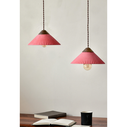 Euri Lighting Summit Mountain 10" Artisan Concrete Pendant – Red Finish (EIN-HL4CR-1100)