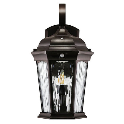 Euri Lighting 14.5 in. LED Outdoor Flame Lantern Wall Sconce