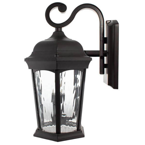 Euri Lighting 14.5 in. LED Outdoor Flame Lantern Wall Sconce