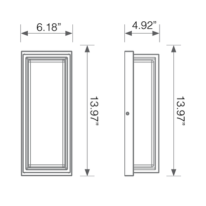 Euri Lighting 14" Smart LED Outdoor Wall Sconce