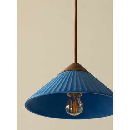Euri Lighting Summit Mountain 10" Artisan Concrete Pendant – Blue Finish