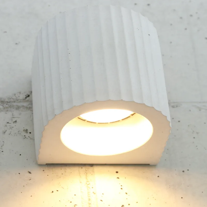 Euri Lighting Corinthian Artisan Concrete Wall Sconce – Cream White
