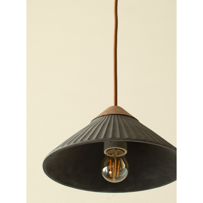 Euri Lighting Summit Mountain 10" Artisan Concrete Pendant – Gray Finish