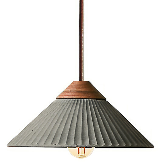 Euri Lighting Summit Mountain 10" Artisan Concrete Pendant – Gray Finish