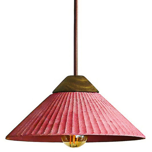 Euri Lighting Summit Mountain 10" Artisan Concrete Pendant – Red Finish (EIN-HL4CR-1100)