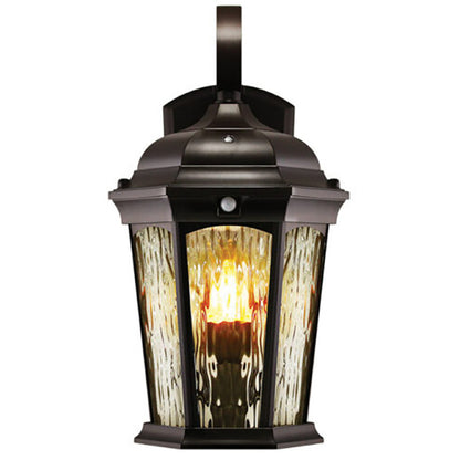 Euri Lighting 14.5 in. LED Outdoor Flame Lantern Wall Sconce