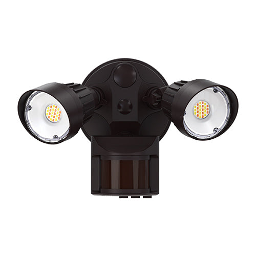 2 Head Security Motion Sensor LED Light 3CCT Black