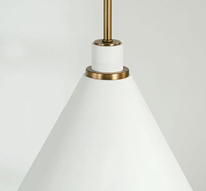 Bradley Pendant – Aged Brass & Matte White Metal Shade