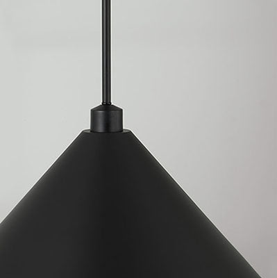 Alden Pendant – Matte Black Finish with Angled Metal Shade