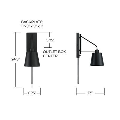 Alden Sconce – Adjustable Swing Arm Wall Light