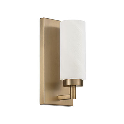 Alyssa Sconce – Aged Brass 1-Light Wall Fixture with Faux Alabaster Glass