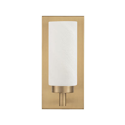 Alyssa Sconce – Aged Brass 1-Light Wall Fixture with Faux Alabaster Glass