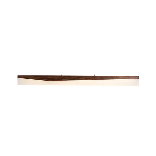 Euri Lighting Linear Wood Viva Pendant 47" – Modern Walnut LED Pendant Light