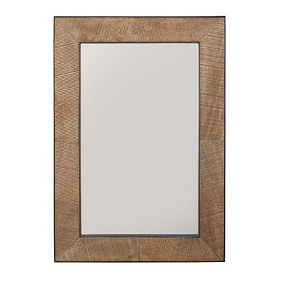 Rectangle Rough Sawn Wood Mirror