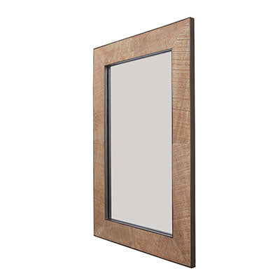 Rectangle Rough Sawn Wood Mirror