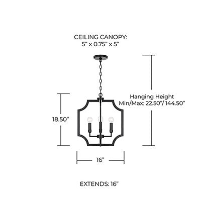 Courtney 4-Light Foyer Pendant