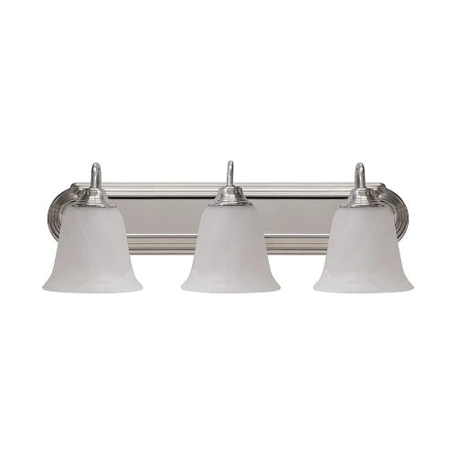 Euri Lighting Integrated LED Vanity Light with Alabaster Glass Shades – 24"