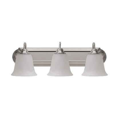 Euri Lighting Integrated LED Vanity Light with Alabaster Glass Shades – 24"