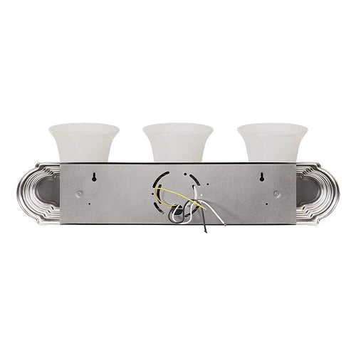 Euri Lighting Integrated LED Vanity Light with Alabaster Glass Shades – 24"