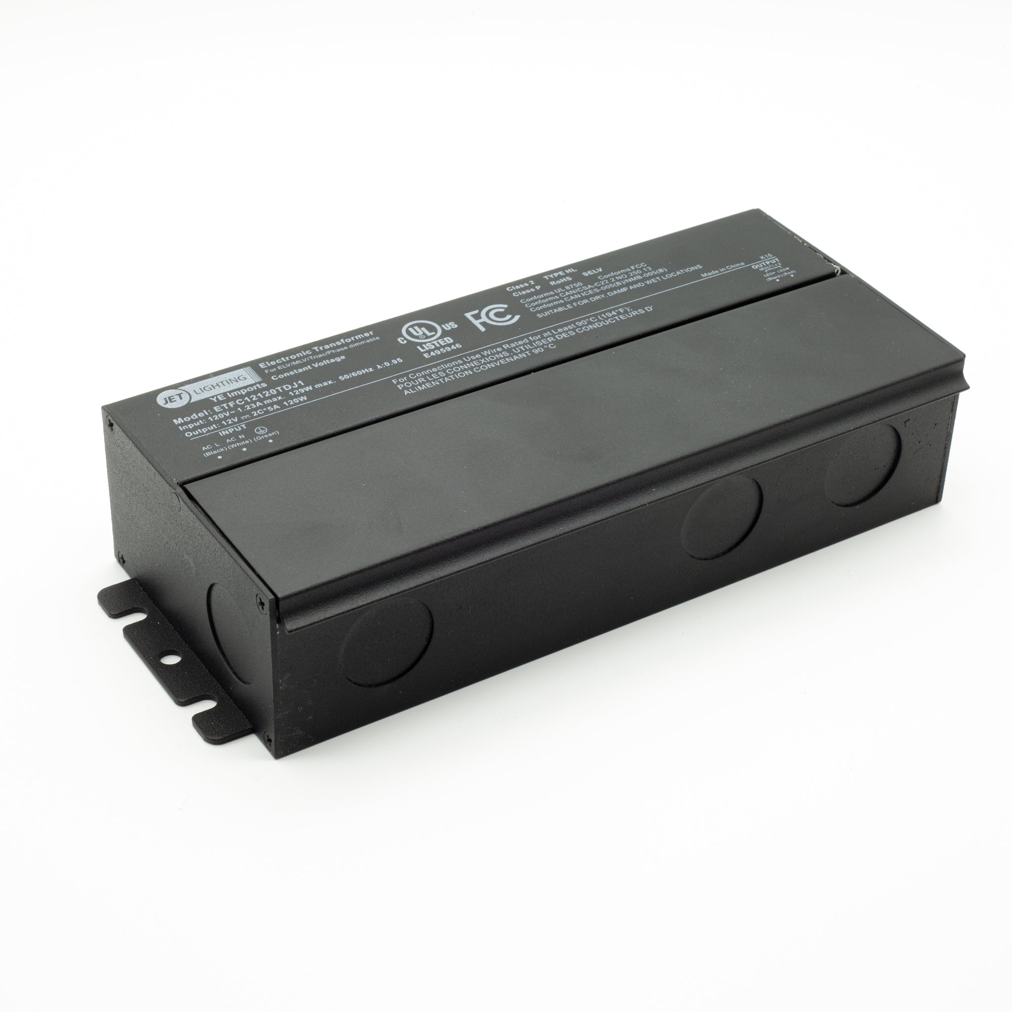 JET 120W 12V Dimmable LED Driver – | Triac Dimming | Class 2 | UL List ...