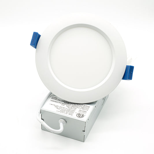 4" Round Slim LED Recessed Light – 3000K Warm White, 9W, Dimmable, 90 CRI