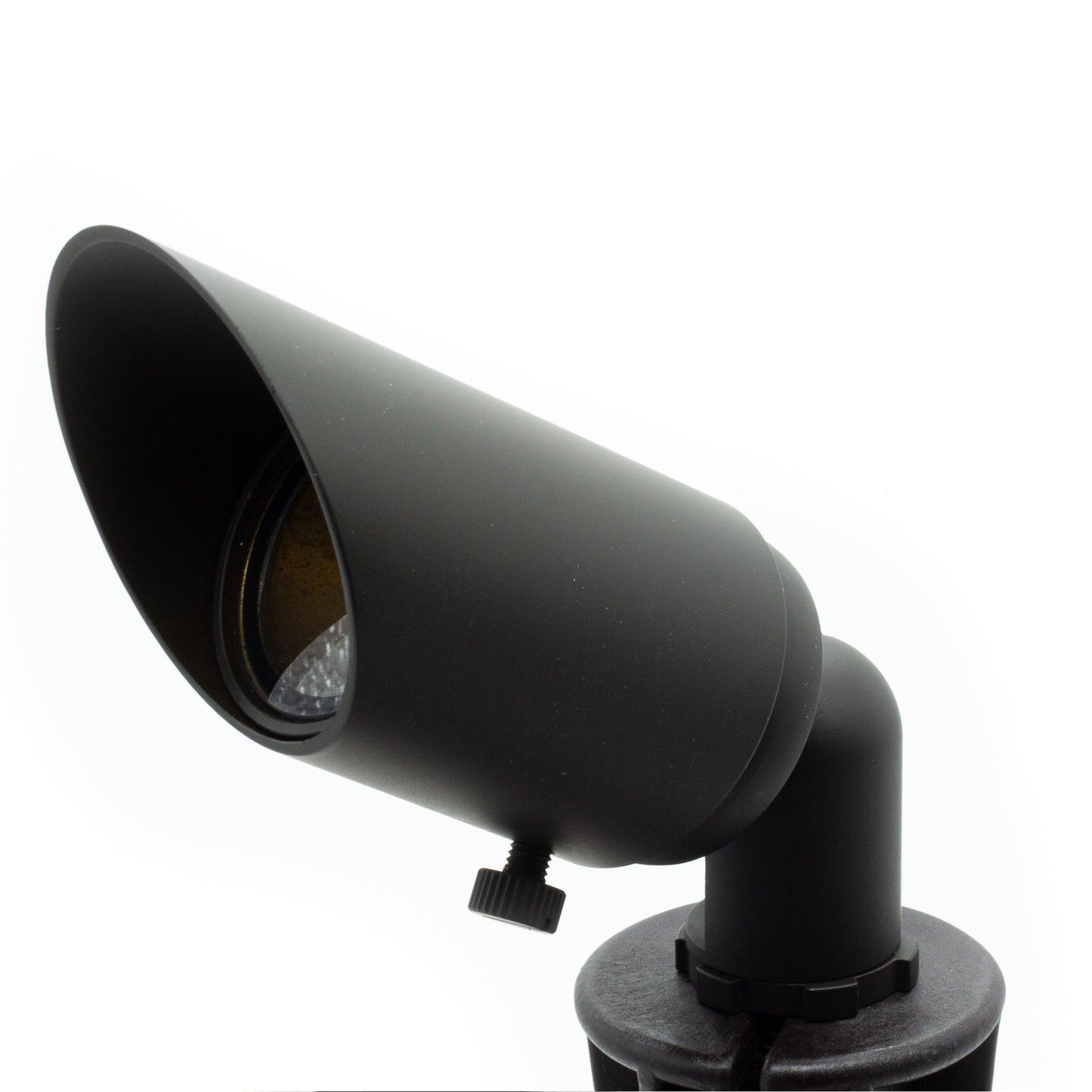 Adjustable Spot Light Fixture with Clear Flat Glass Lens in Dark Brass