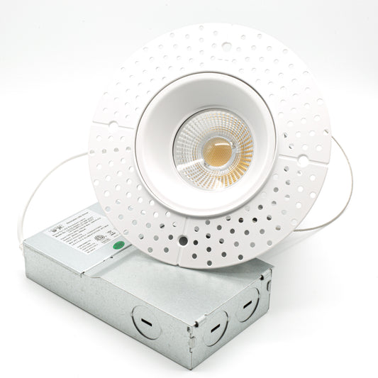 4″ Trimless Recessed LED Downlight – 18W 5CCT Selectable | White Finish