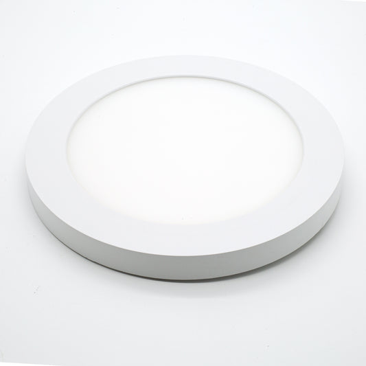 7" Slim Round LED Disk Light – 12W, 800 Lumens, 3CCT Selectable, White Trim