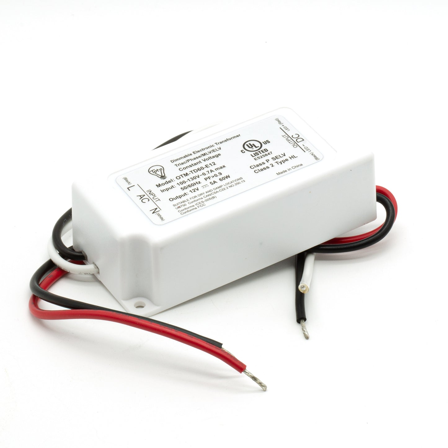 OTM-TD60-E12 60W LED Driver – High-Efficiency Low Voltage Transformer for E12 Base LED Lighting