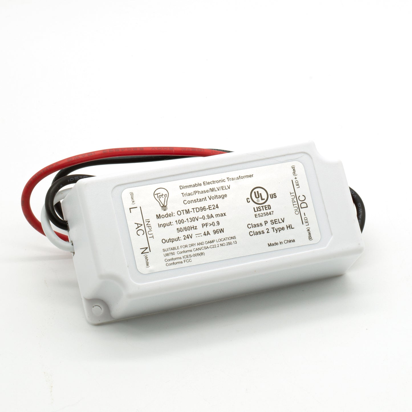 OTM-TD96-E24 Dimmable LED Power Supply – 96W 24V Constant Voltage Transformer | TRIAC/Phase/MLV/ELV Compatible