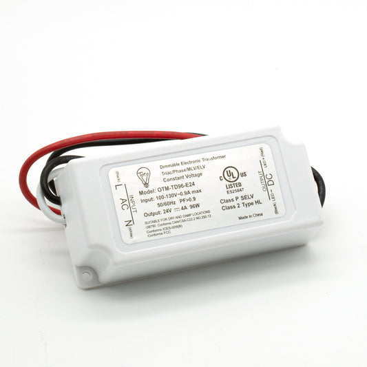 OTM-TD96-E24 Dimmable LED Power Supply – 96W 24V Constant Voltage Transformer | TRIAC/Phase/MLV/ELV Compatible
