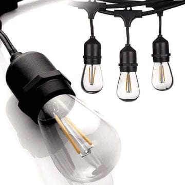 Path Light BLACK Replacement LED Edison Bulbs for Bistro String Lights SL101 Image