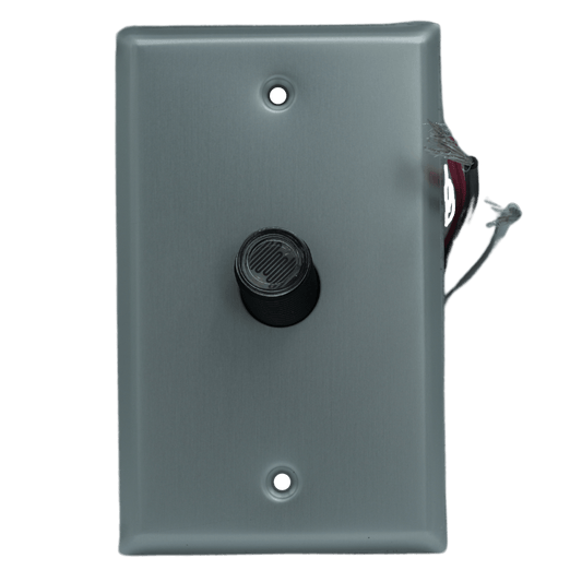 Electrical Button Type Photocell - Fixed Position Mounting LED Compatible - Metal Wall Plate Included Image