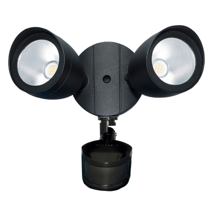 Round Twin Head LED Motion Sensor Security Light