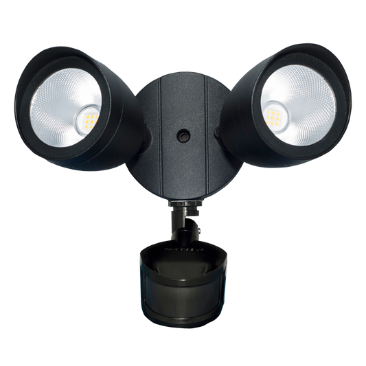 Round Twin Head LED Motion Sensor Security Light