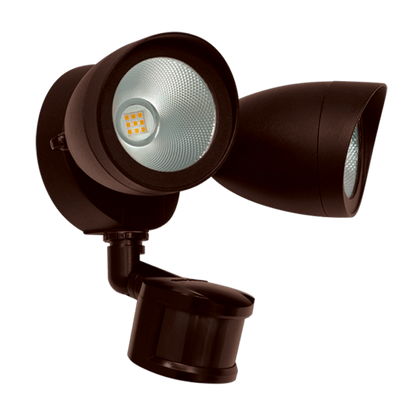 Round Twin Head LED Motion Sensor Security Light