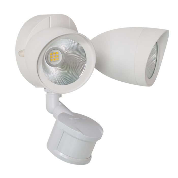 Round Twin Head LED Motion Sensor Security Light