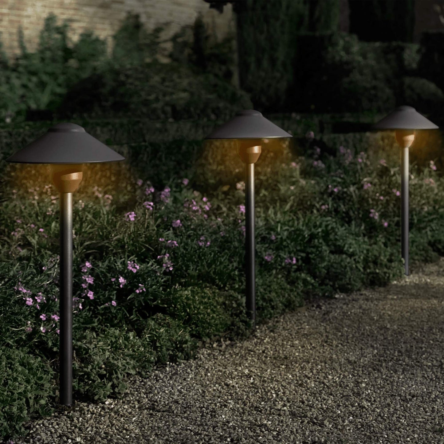 Path Light DL03 12V AC/DC Aluminum Low Voltage Landscape Lighting Mushroom Path Light Image