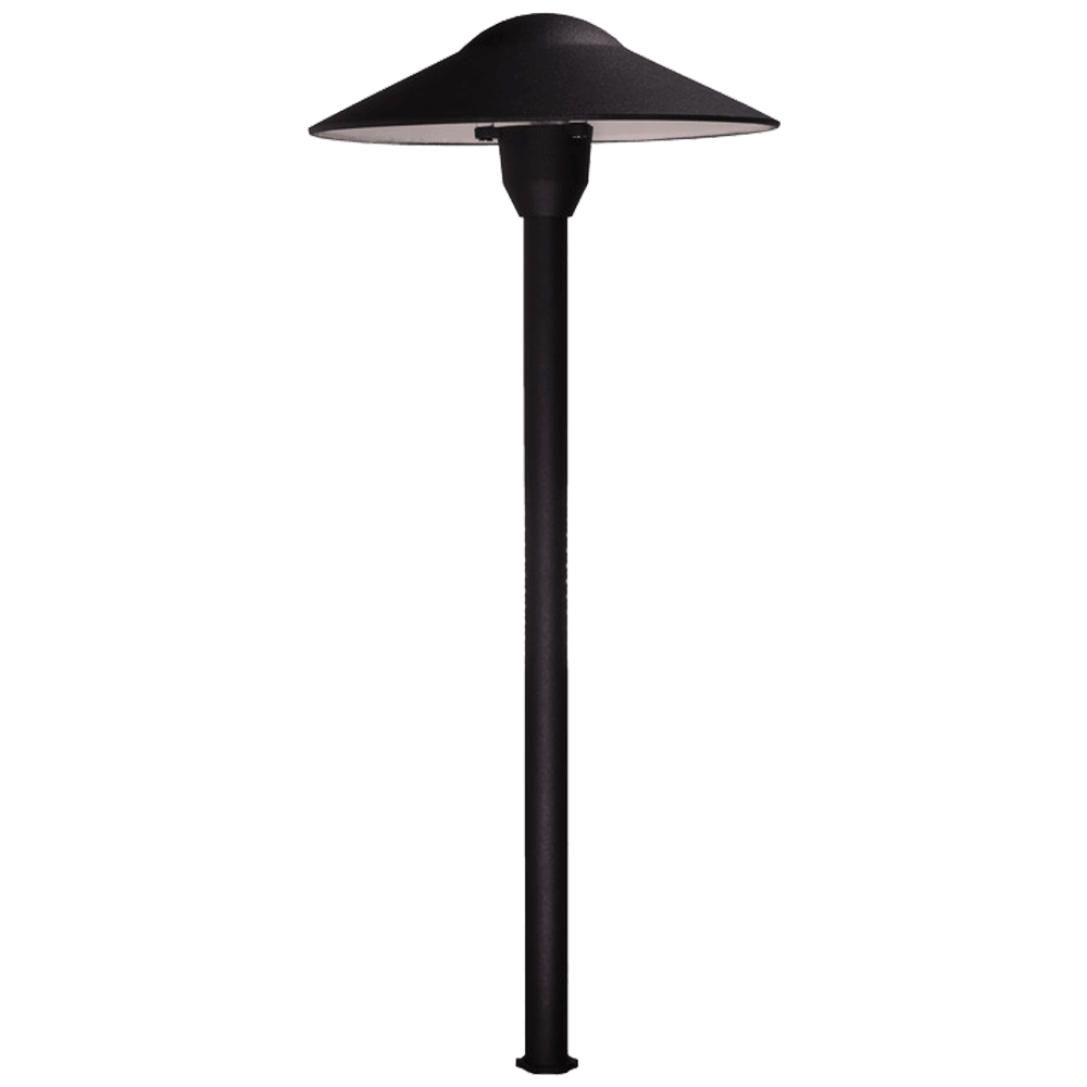 Path Light Black / None DL03 12V AC/DC Aluminum Low Voltage Landscape Lighting Mushroom Path Light DL03BK Image